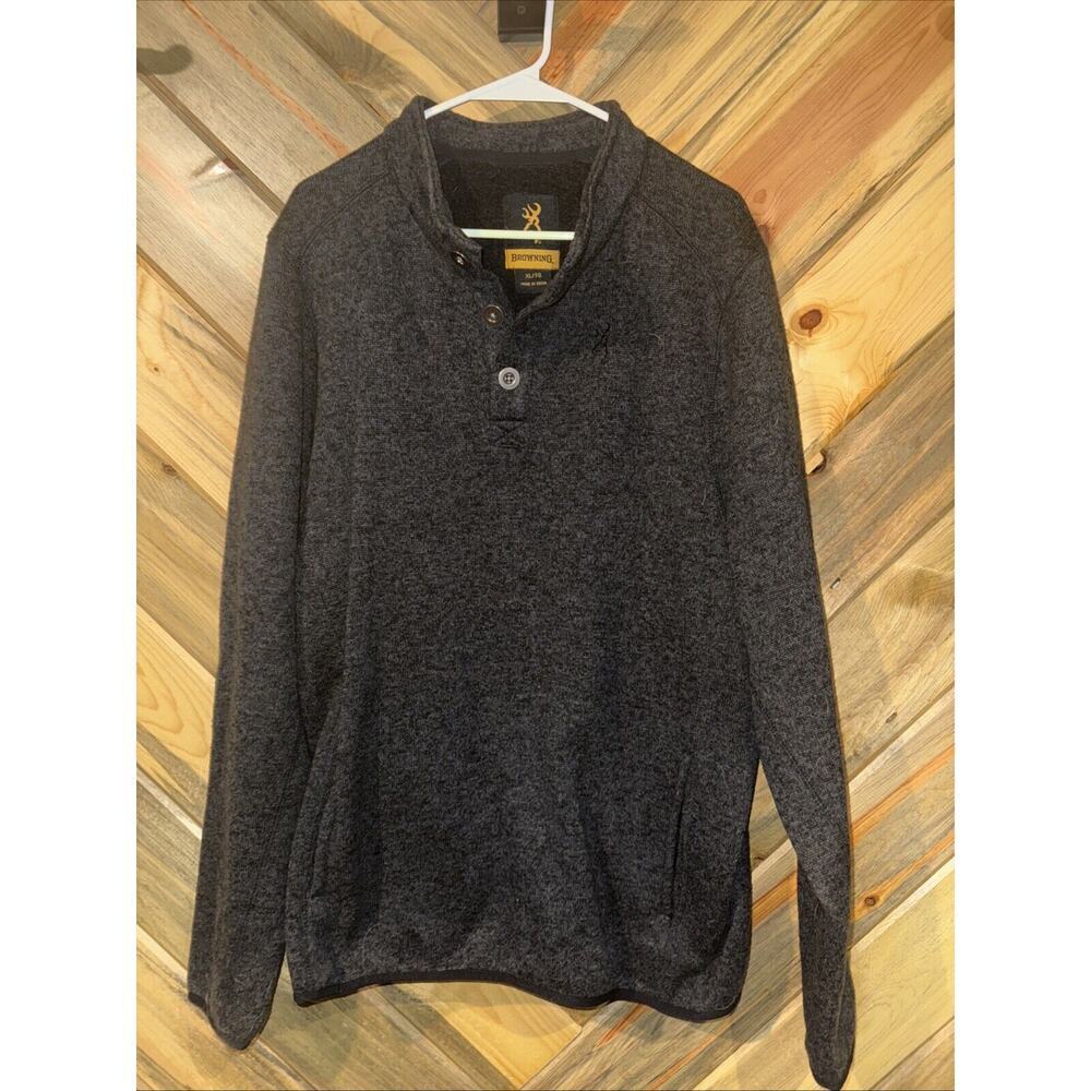 Browning pullover size XL Quarter snap Sweater